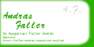 andras faller business card